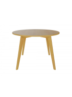 Mesa redonda de madeira cor mel 1,20m Ø | Coleção Scandian